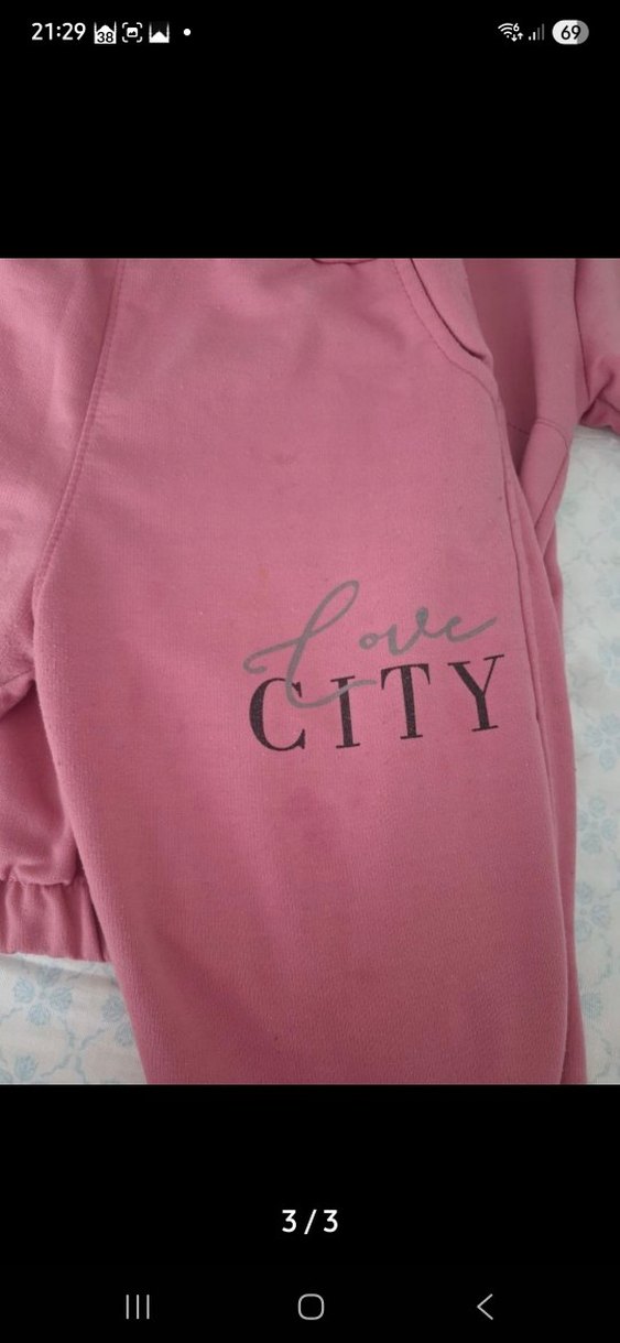 Pembe Kapüşonlu Kız Çocuk Eşofman Takımı - Görsel 3