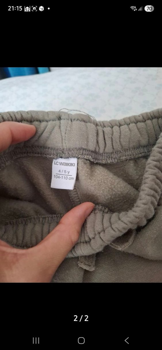 Gri Erkek Çocuk Rahat Kesim Eşofman Altı - Görsel 2