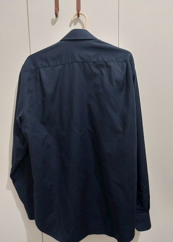 Lacivert Keten Erkek Gömlek - Görsel 2