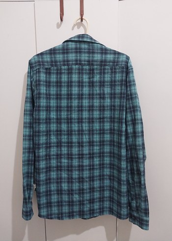 Mavi Gri Kareli Uzun Kollu Erkek Gömlek - Görsel 3