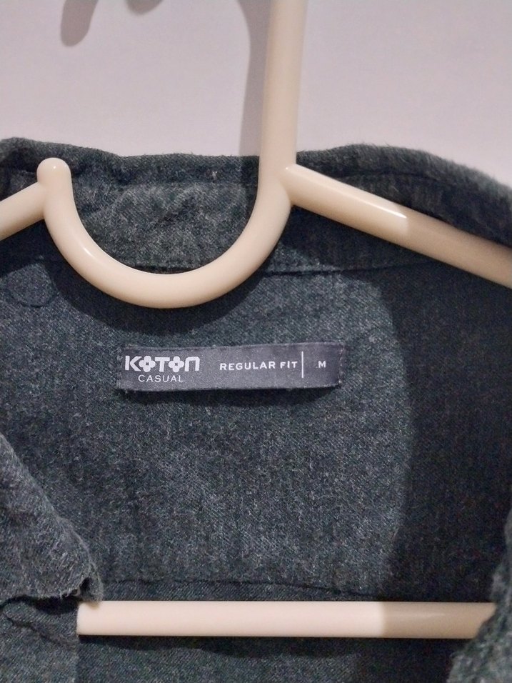 Gri Keten Erkek Gömlek Uzun Kollu - Görsel 3