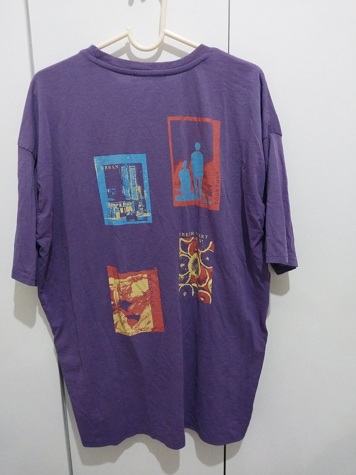 Mor Kısa Kollu Tişört - Görsel 2