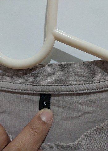 Erkek Bej Keten Kısa Kollu Tişört - Görsel 2