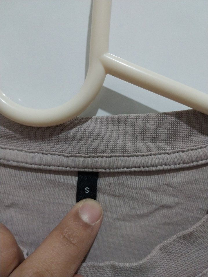 Erkek Bej Keten Kısa Kollu Tişört - Görsel 2