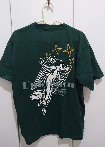 Erkek Koyu Yeşil Baskılı Pamuk Tişört - Görsel 2