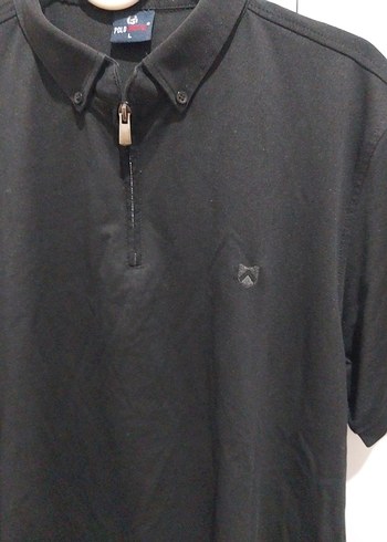 Fermuarlı Siyah Erkek Polo Tişört - Görsel 3