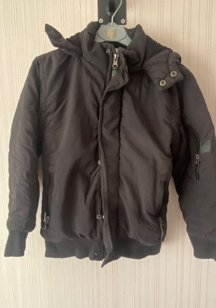 Erkek Çocuk Siyah Mont - Görsel 5