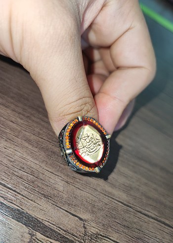 Erkek Yüzük Parlak Taşlı gümüş