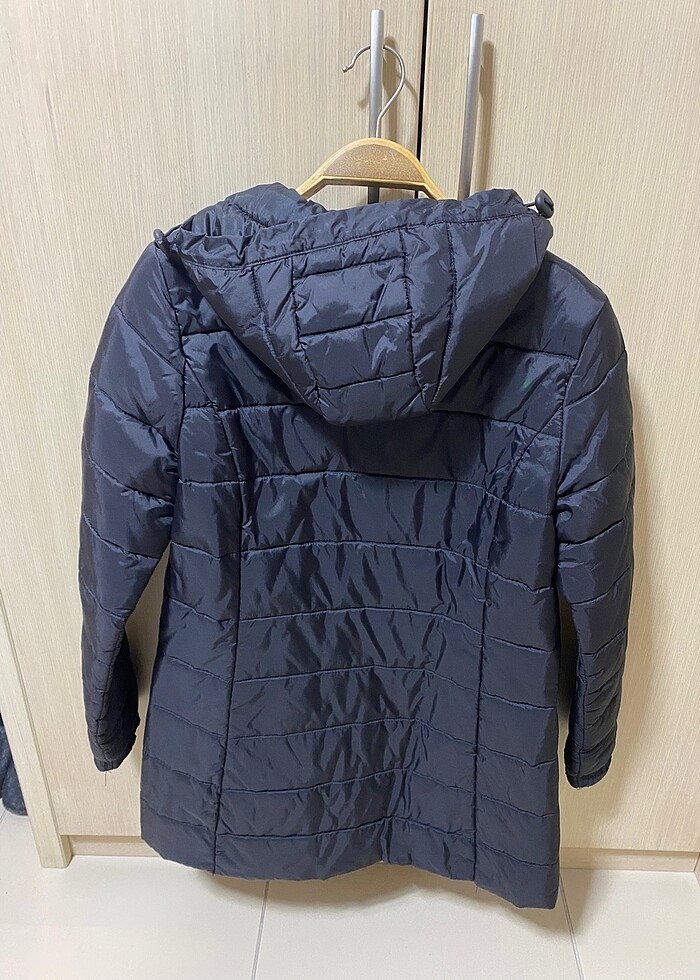 siyah uzun mont - Görsel 3