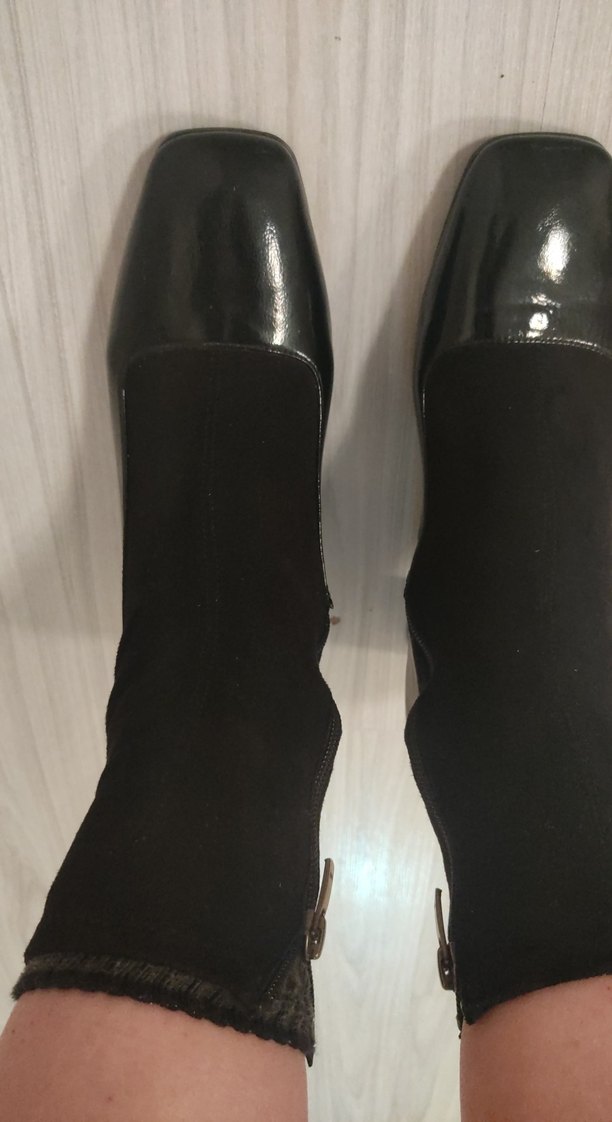 Siyah Tokalı İnce Topuklu Kadın Bot - Görsel 2