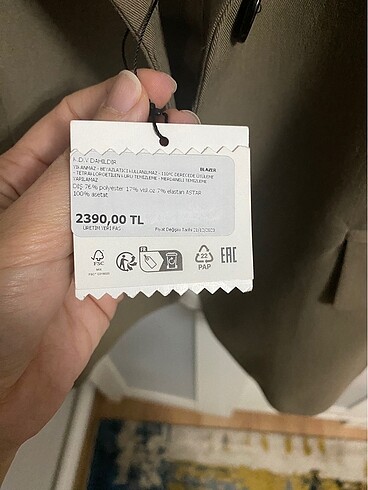 s Beden haki Renk Zara blazer
