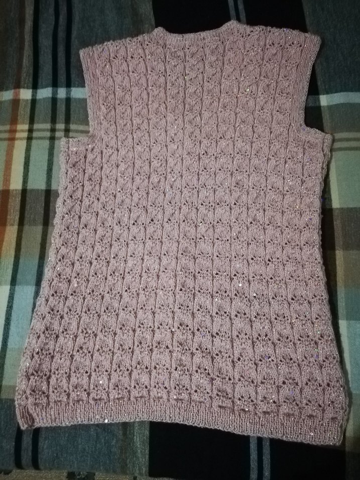 V Yaka Örgü Kadın Yelek - Görsel 2