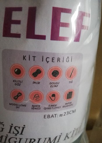 Gri Amigurumi Fil Kit - Görsel 4