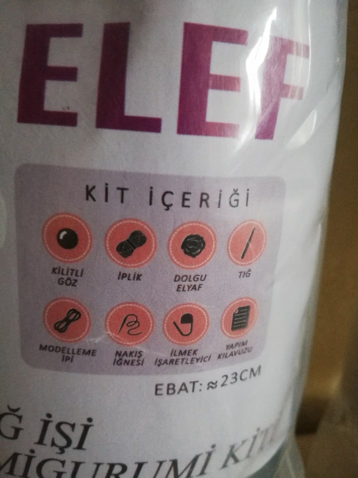 Gri Amigurumi Fil Kit - Görsel 4