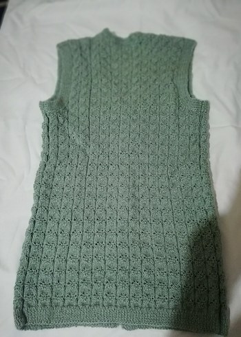 V Yakalı Örgü Kadın Yelek - Görsel 2