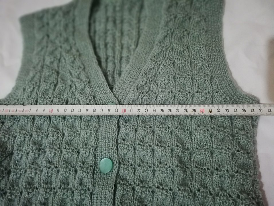 V Yakalı Örgü Kadın Yelek - Görsel 5
