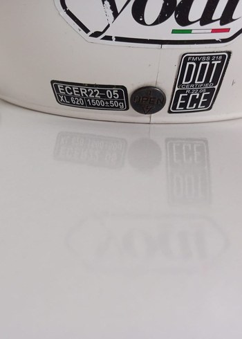 Diger Beyaz Buckled Motor Kask - Görsel 5