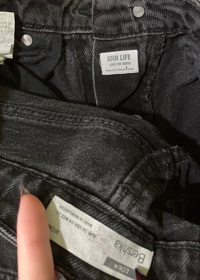 Bershka dizi yırtık mom jean - Görsel 4