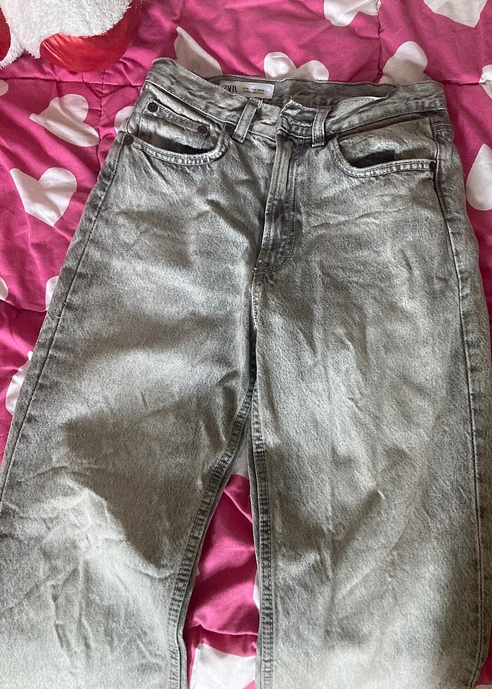 Zara gri straight jean - Görsel 2