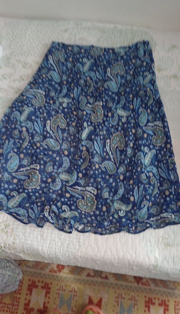 Mavi Bohem orta boy Etek - Görsel 2