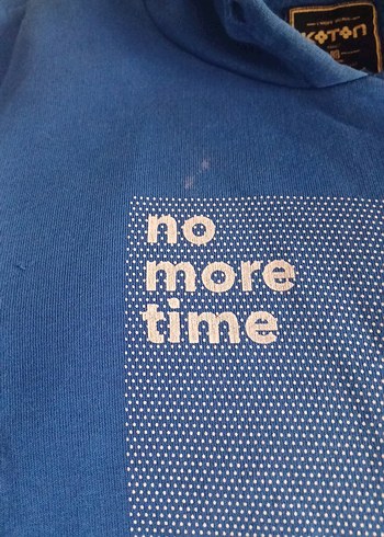 Mavi Kapüşonlu Erkek Sweatshirt - Görsel 3