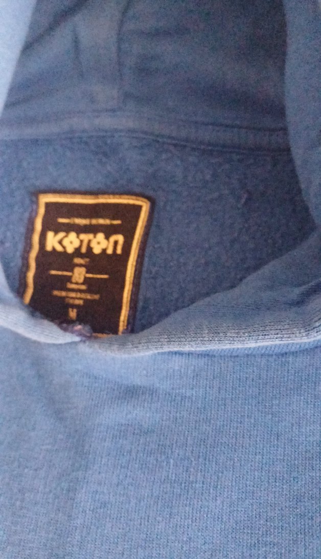 Mavi Kapüşonlu Erkek Sweatshirt - Görsel 2