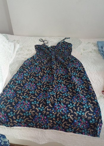 Bohem Çok Renkli askılı elbise - Görsel 5