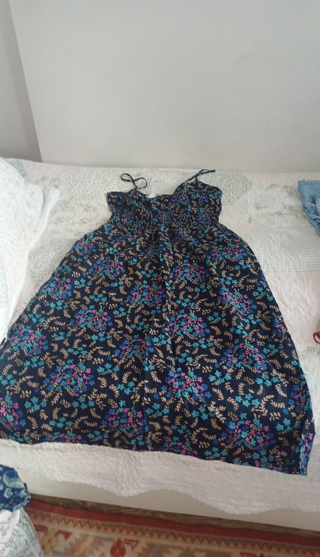 Bohem Çok Renkli askılı elbise - Görsel 5