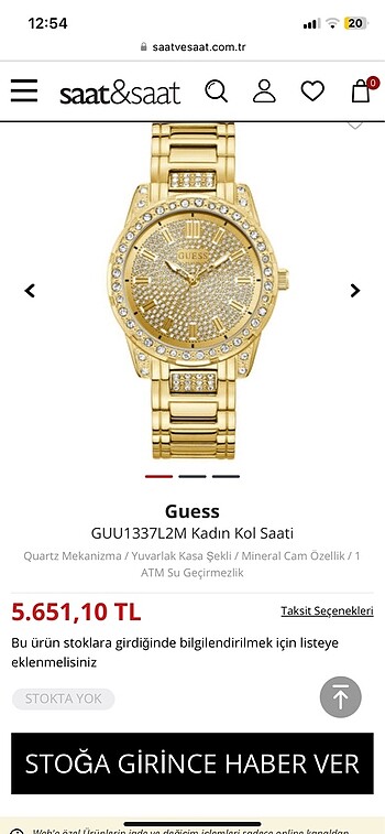 Altın Guess Saat