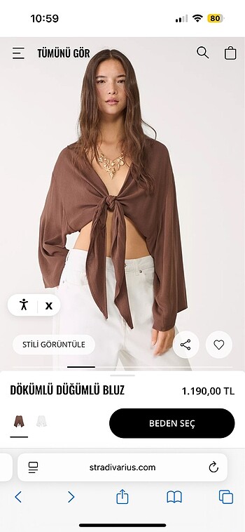 Dökümlü bluz