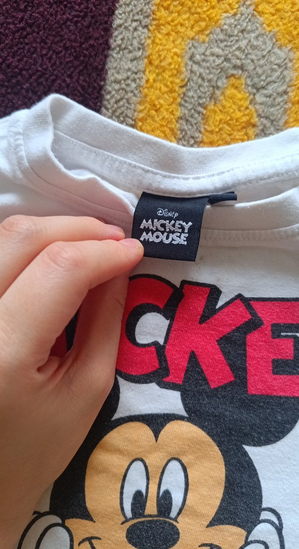 Erkek Çocuk Mickey Baskılı Pamuklu Uzun Kollu Tişört - Görsel 2