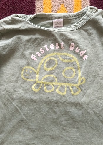 Gri Baskılı Uzun Kollu Kız Tişörtü - Görsel 3