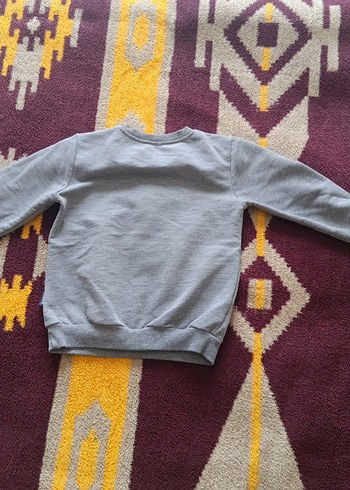 Kız Çocuk Gri Nakışlı Sweatshirt - Görsel 3