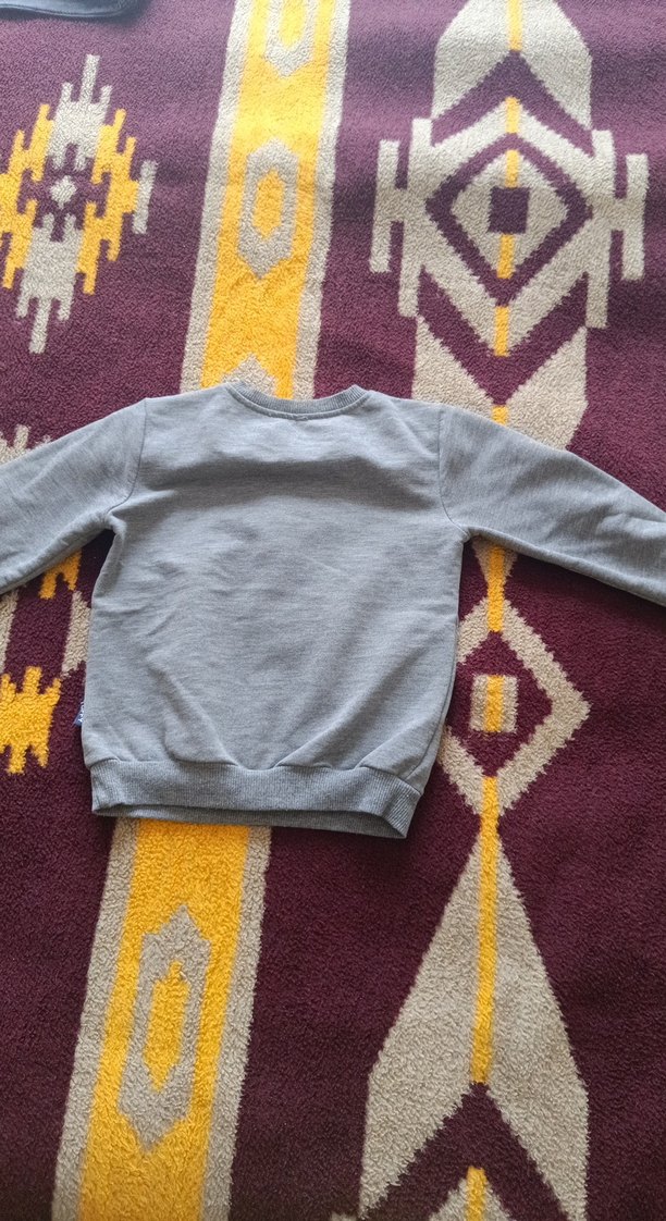 Kız Çocuk Gri Nakışlı Sweatshirt - Görsel 3