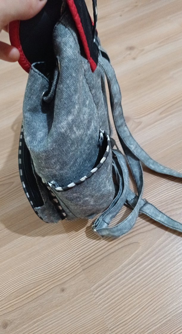 Kayışlı Gri Rock Punk Çocuk Cüzdanı - Görsel 3