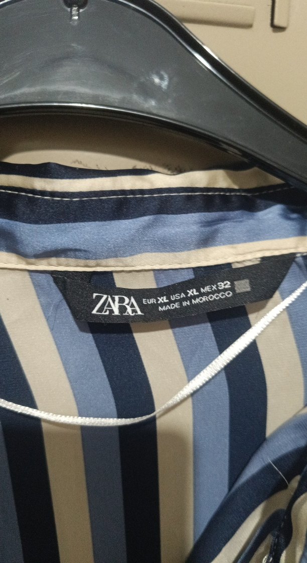 Mavi Çizgili Düğmeli Kadın Gömlek - Görsel 2