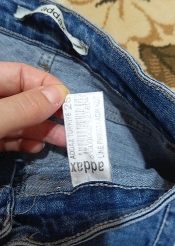 Kadın Mavi Bağcıklı Normal Paça Kot Pantolon - Görsel 3