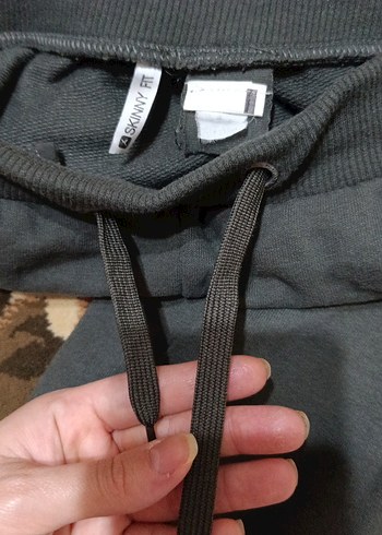 Gri Kadın Salaş Denim Eşofman Altı - Görsel 6