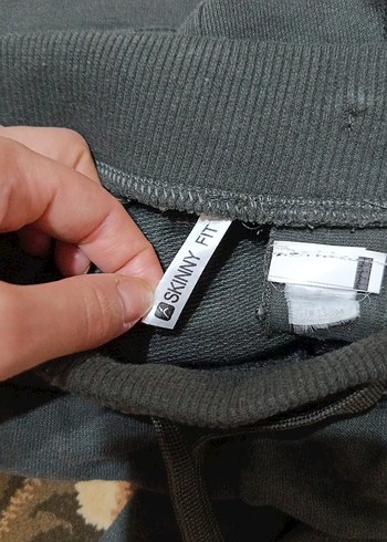 Gri Kadın Salaş Denim Eşofman Altı - Görsel 5