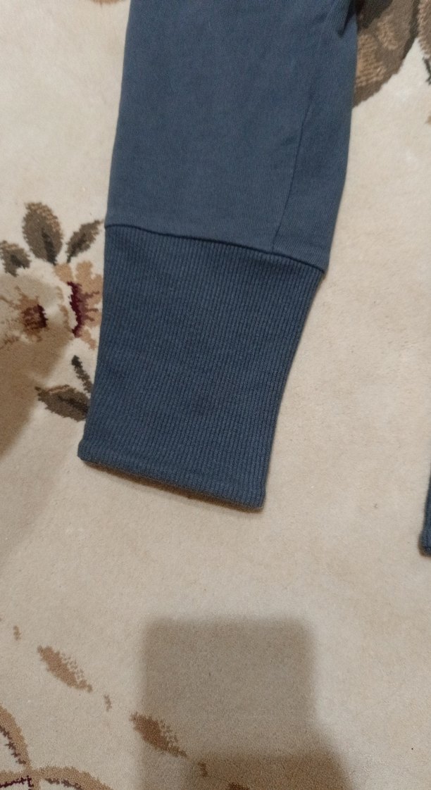 Gri Kadın Salaş Denim Eşofman Altı - Görsel 2