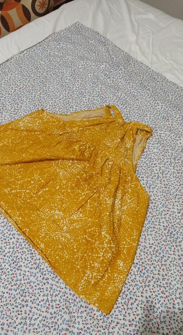 Sarı Bohem Uzun Kollu Hamile Bluzu - Görsel 5