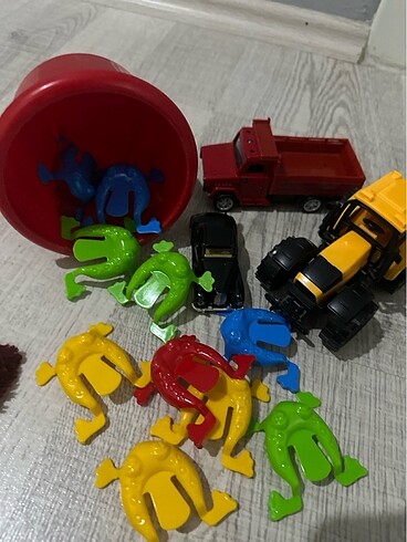 Beden Zıplayan Kurbağa seti, metal küçük araba, Kamyon ve traktör topl