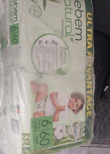 Ebem Natural Ultra Avantaj Bebek Bezi 6 Numara 60'lı 2 paket