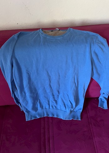 LC Waikiki Mavi Erkek Keten Sweatshirt