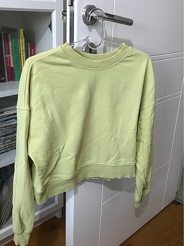 xs Beden sarı Renk Kısa Sweatshirt