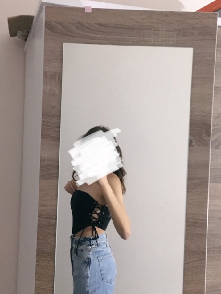 Siyah Korse Büstiyer - Görsel 2