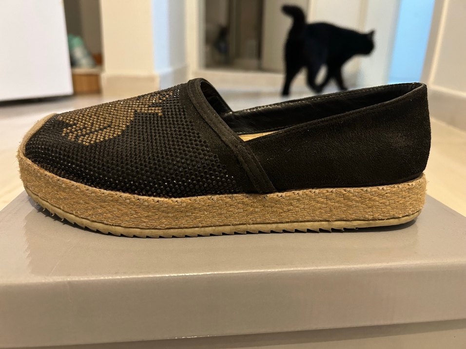 Hotiç Payetli Yılan Desenli Platform Topuklu Kadın Espadril - Görsel 4