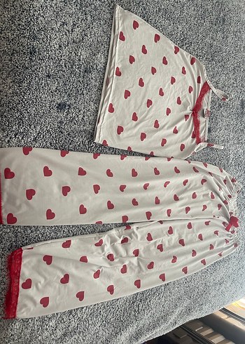 Kalpli Desenli Uzun Bohem Kadın Pijama Takımı