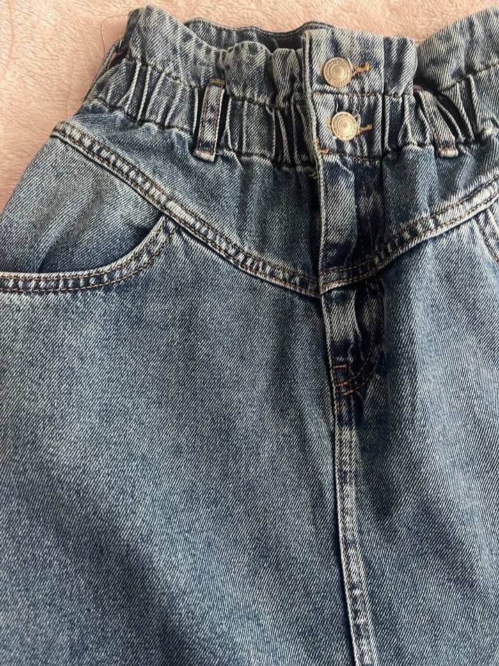 Kadın Mavi Midi Kot Etek - Görsel 3