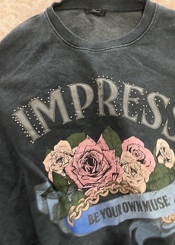 Mavi marka Gri Baskılı Kadın Sweatshirt - Görsel 2